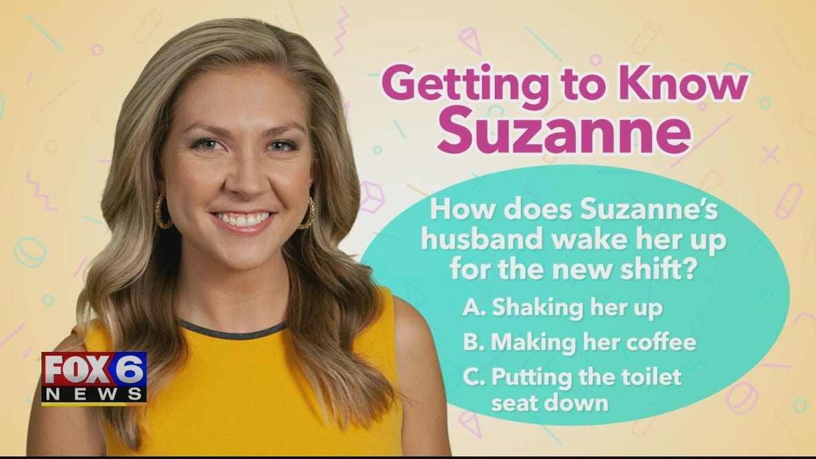 How does Suzanne's husband wake her up for the new shift?
